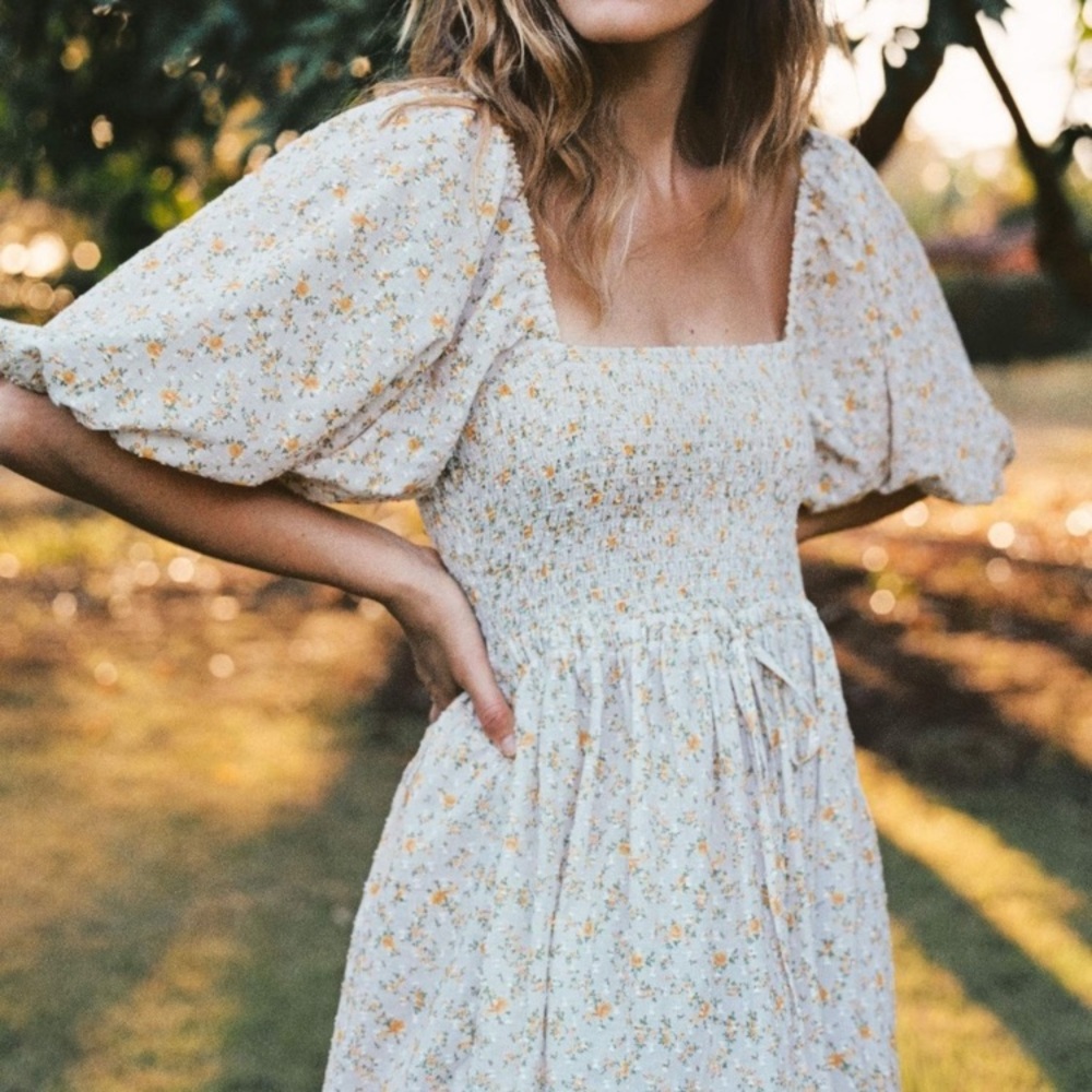 Katrina Dress - Daffodil Blooming Meadow